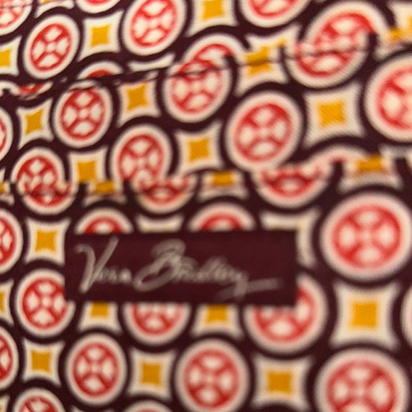 NWOT Vera Bradley Brown and Yellow Geometric Wallet large zip around - Picture 6 of 9